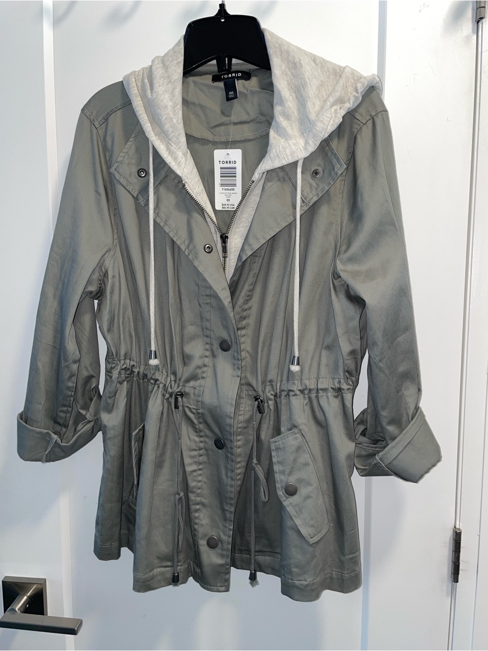 Torrid Olive Utility Anorak Jacket with Hood